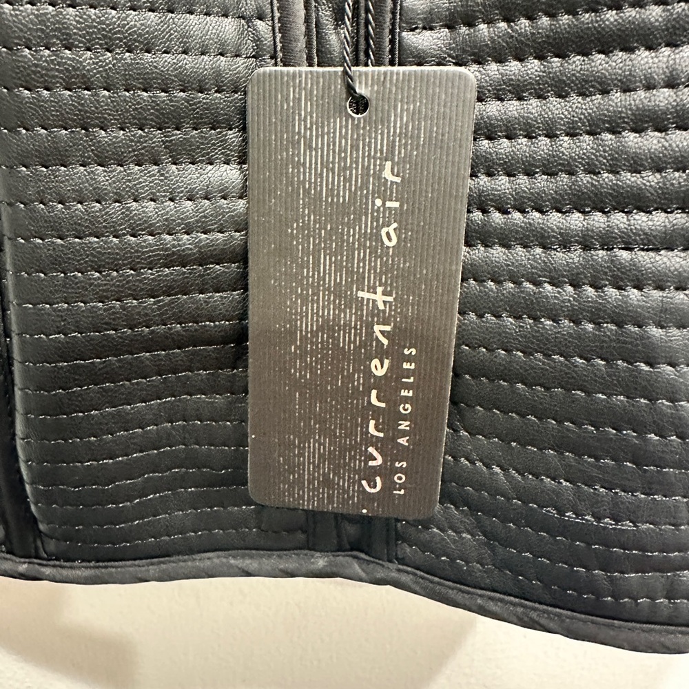 Current Air vegan faux leather bustier tank top bralette black size Medium NWT - Picture 11 of 11